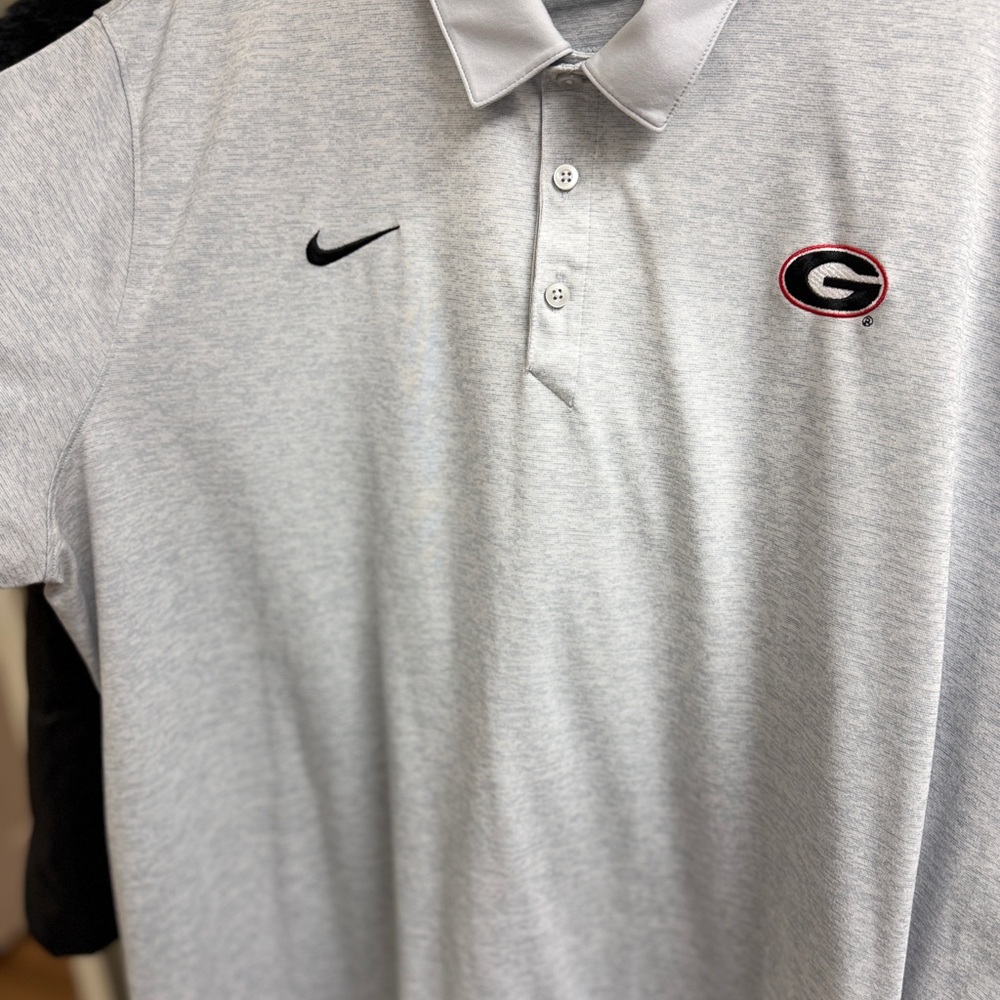Nike Light Gray Polo Shirt with Logo
